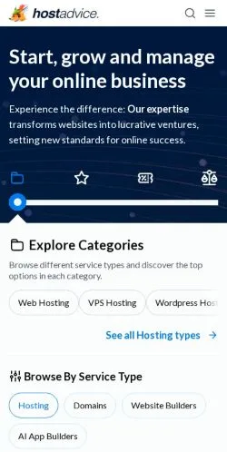 Vorschau der Website HostAdvice, Medium aus Vereinigte Staaten für gesponserte Artikel