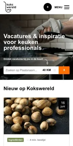 스폰서 기사용 네덜란드 매체 Kokswereld 사이트 미리보기