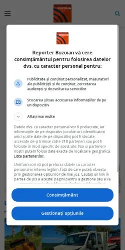 Podgląd witryny Reporter Buzoian, medium z kraju Rumunia do artykułów sponsorowanych