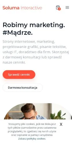 Forhåndsvisning av nettstedet Soluma Interactive, medium fra Polen for sponsede artikler