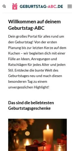 Anteprima del sito Geburtstag-ABC, media di Germania per articoli sponsorizzati