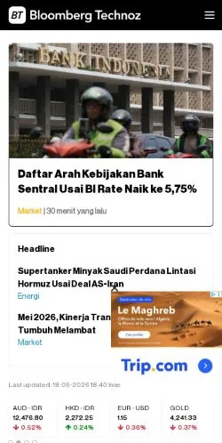 Vorschau der Website Bloomberg Technoz, Medium aus Vereinigte Staaten für gesponserte Artikel