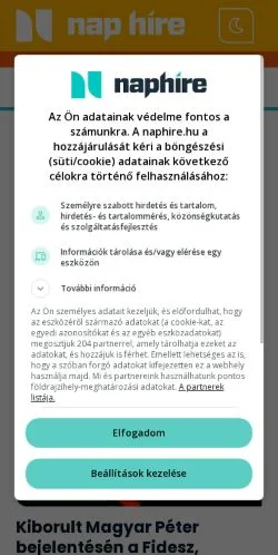 Anteprima del sito Naphire, media di Ungheria per articoli sponsorizzati