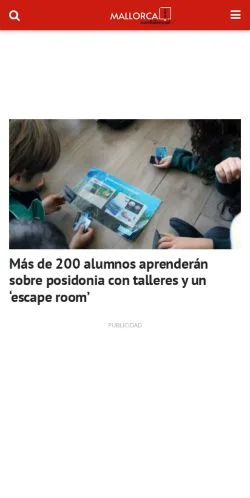 Anteprima del sito Mallorca Confidencial, media di Spagna per articoli sponsorizzati