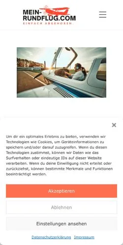 Anteprima del sito Mein Rundflug, media di Germania per articoli sponsorizzati