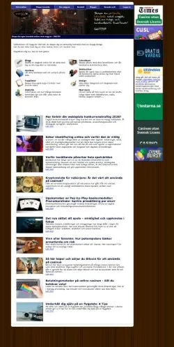 スポンサード記事向けのスウェーデンメディア、Nogg.seのサイトプレビュー