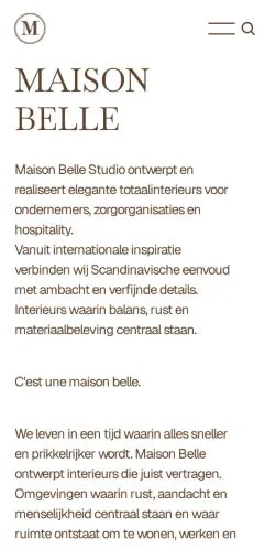 Anteprima del sito Maison Belle, media di Paesi Bassi per articoli sponsorizzati