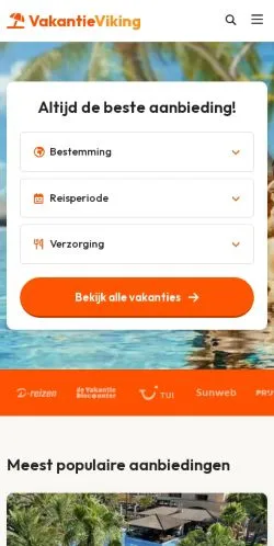 Anteprima del sito VakantieViking, media di Paesi Bassi per articoli sponsorizzati
