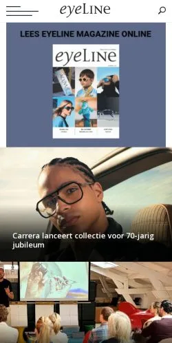 Vista previa del sitio Eyeline Magazine, medio de Bélgica para artículos patrocinados