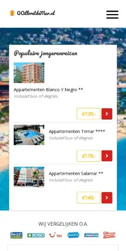 Anteprima del sito Go Lloret De Mar, media di Paesi Bassi per articoli sponsorizzati