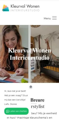 Anteprima del sito Kleurvol Wonen, media di Paesi Bassi per articoli sponsorizzati