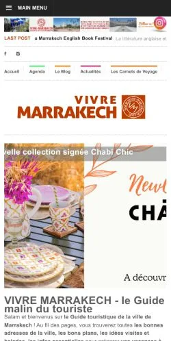 스폰서 기사용 프랑스 매체 Vivre-Marrakech 사이트 미리보기