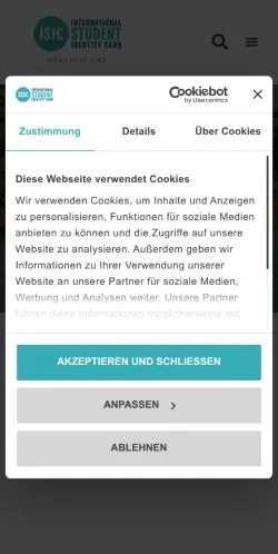 Vorschau der Website isic, Medium aus Deutschland für gesponserte Artikel