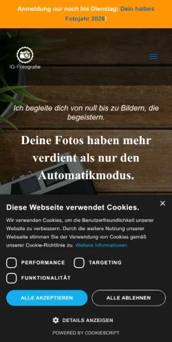 Podgląd witryny ig-fotografie, medium z kraju Niemcy do artykułów sponsorowanych