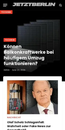 Anteprima del sito JetztBerlin, media di Germania per articoli sponsorizzati