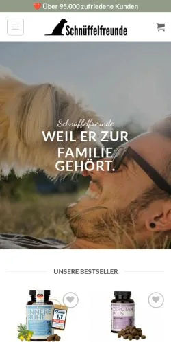 Vista previa del sitio Schnüffelfreunde, medio de Alemania para artículos patrocinados