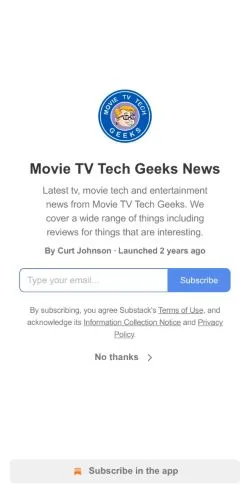 스폰서 기사용 미국 매체 Movie TV Tech Geeks News 사이트 미리보기