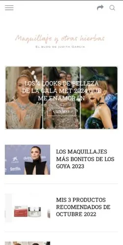 Anteprima del sito Blog De Maquillaje Judith García, media di Spagna per articoli sponsorizzati