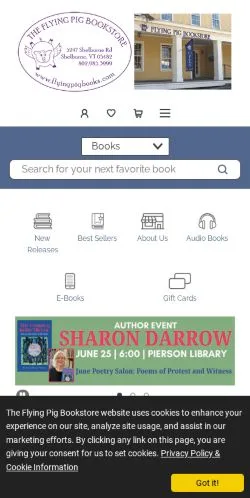 スポンサード記事向けのアメリカ合衆国メディア、Flying Pig Booksのサイトプレビュー