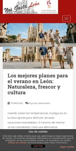 Anteprima del sito Nos Gusta León, media di Spagna per articoli sponsorizzati