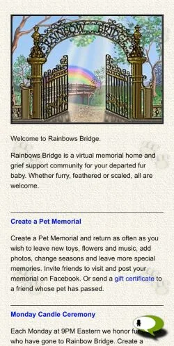 Förhandsvisning av webbplatsen Rainbow Bridge, medium i USA för sponsrade artiklar
