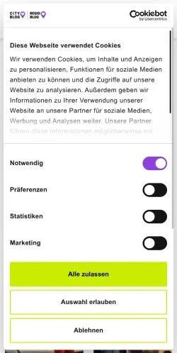 Anteprima del sito City Blog Würzburg, media di Germania per articoli sponsorizzati