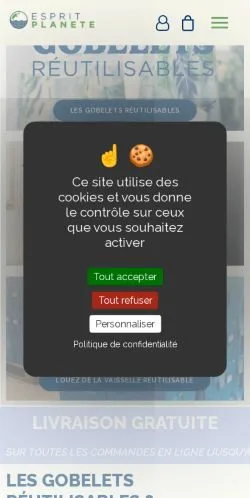 스폰서 기사용 프랑스 매체 Esprit Planète 사이트 미리보기