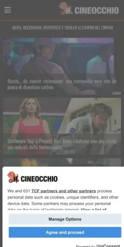 Podgląd witryny Il Cineocchio, medium z kraju Włochy do artykułów sponsorowanych