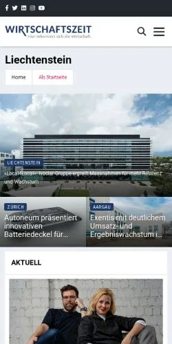 Anteprima del sito Wirtschaftszeit, media di Germania per articoli sponsorizzati