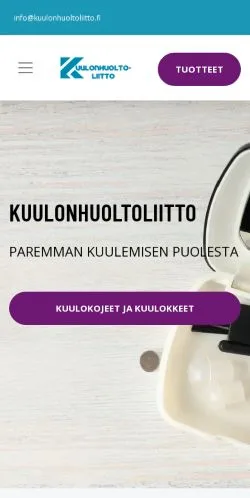 Anteprima del sito Kuulonhuoltoliitto, media di Finlandia per articoli sponsorizzati