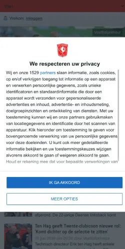 Vorschau der Website FC Twente, Medium aus Niederlande für gesponserte Artikel