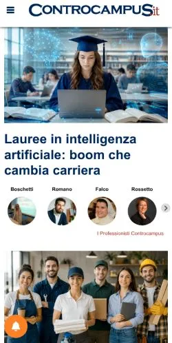 スポンサード記事向けのイタリアメディア、Controcampusのサイトプレビュー
