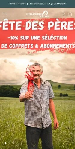 Anteprima del sito Le Baroudeur du Vin, media di Francia per articoli sponsorizzati