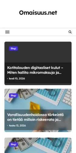 Anteprima del sito Omaisuus.net -, media di Finlandia per articoli sponsorizzati