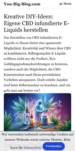 Podgląd witryny You Big Blog, medium z kraju Niemcy do artykułów sponsorowanych