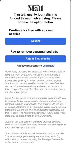 Anteprima del sito Harborough Mail, media di Regno Unito per articoli sponsorizzati