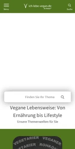 Anteprima del sito Vegan Ratgeber, media di Germania per articoli sponsorizzati