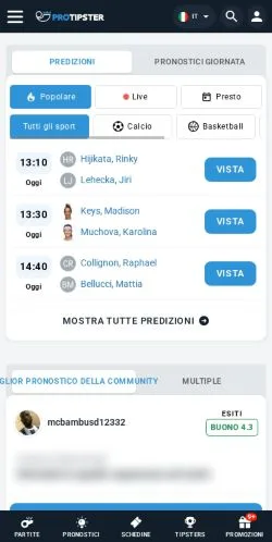 Forhåndsvisning af ProTipster, medie fra Italien til sponsorerede artikler
