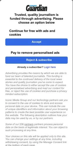 Anteprima del sito Worksop Guardian, media di Regno Unito per articoli sponsorizzati
