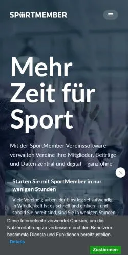Podgląd witryny Sport Member, medium z kraju Niemcy do artykułów sponsorowanych