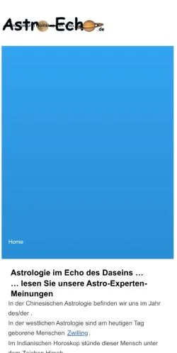 Vorschau der Website Astro-Echo, Medium aus Deutschland für gesponserte Artikel