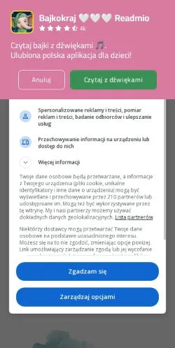 Anteprima del sito Bajkokraj, media di Polonia per articoli sponsorizzati