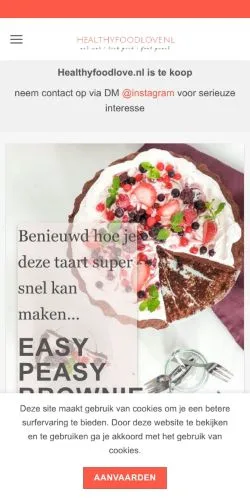 Podgląd witryny Healthyfoodlove, medium z kraju Holandia do artykułów sponsorowanych