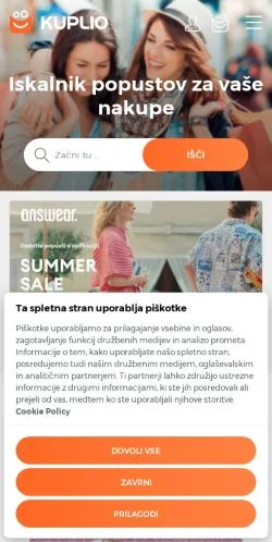 Anteprima del sito KUPLIO, media di Slovenia per articoli sponsorizzati