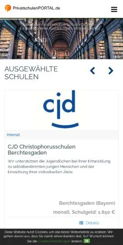 Anteprima del sito PrivatschulenPORTAL, media di Germania per articoli sponsorizzati
