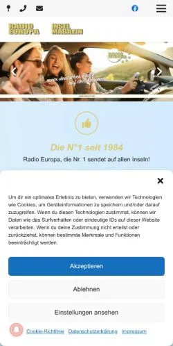 Podgląd witryny Radio Europa, medium z kraju Niemcy do artykułów sponsorowanych