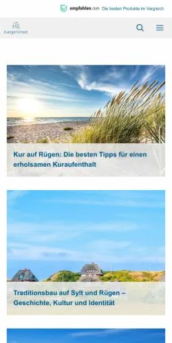 Anteprima del sito Ruegeninsel, media di Germania per articoli sponsorizzati