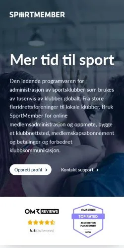 Anteprima del sito SportMember, media di Norvegia per articoli sponsorizzati