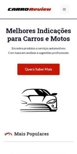 Podgląd witryny Carro Review, medium z kraju Brazylia do artykułów sponsorowanych
