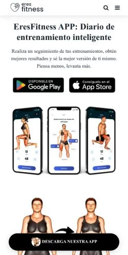 스폰서 기사용 스페인 매체 EresFitness 사이트 미리보기
